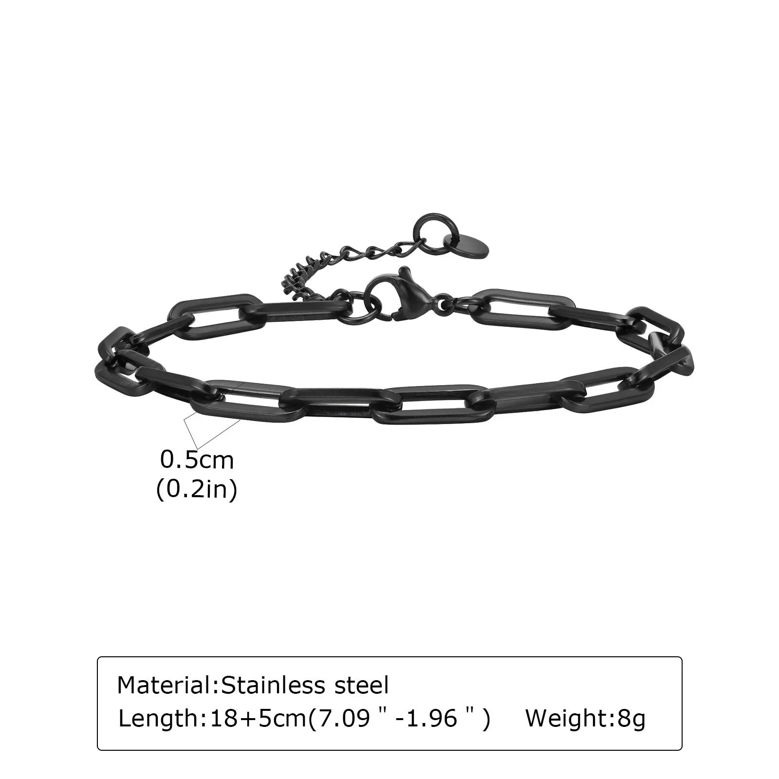 Black Byzantine Braided Bracelet — Stainless Steel