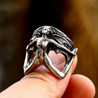 Men Vintage Hip Hop Rings Biker Party Halloween Jewelry Gift New Men Gothic Punk Stainless Steel Skeleton Horror Skull