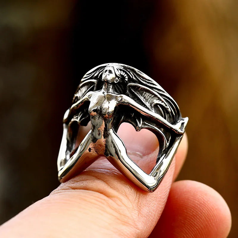 Men Vintage Hip Hop Rings Biker Party Halloween Jewelry Gift New Men Gothic Punk Stainless Steel Skeleton Horror Skull