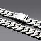 Hip Hop 25MM Width Cuban Chain Necklace for Men Heavy Solid Polished Stainless Steel Choker Chains For Man Jewellery