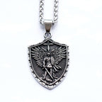 2023 New Fashion Stainless Steel St Michael Medal Pendant Catholic Protect Religious Style Retro Vintage Jewelry free shipping