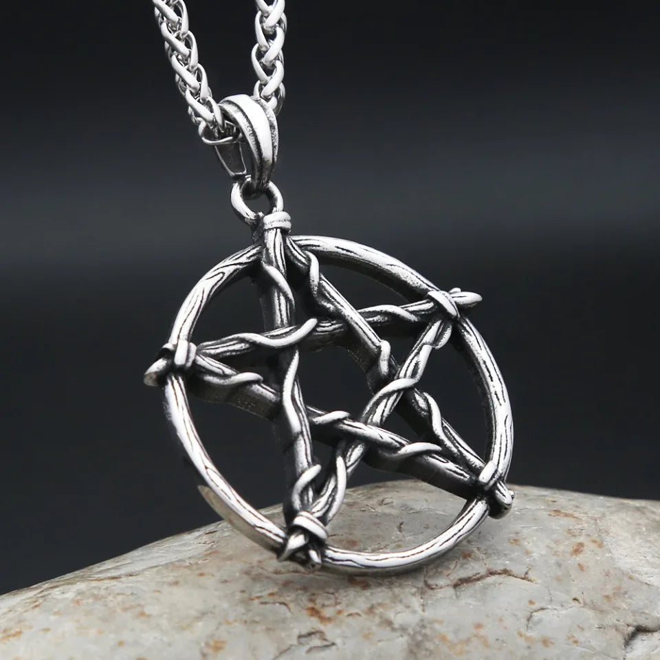 Pentagram Stainless Steel Pendant Necklace