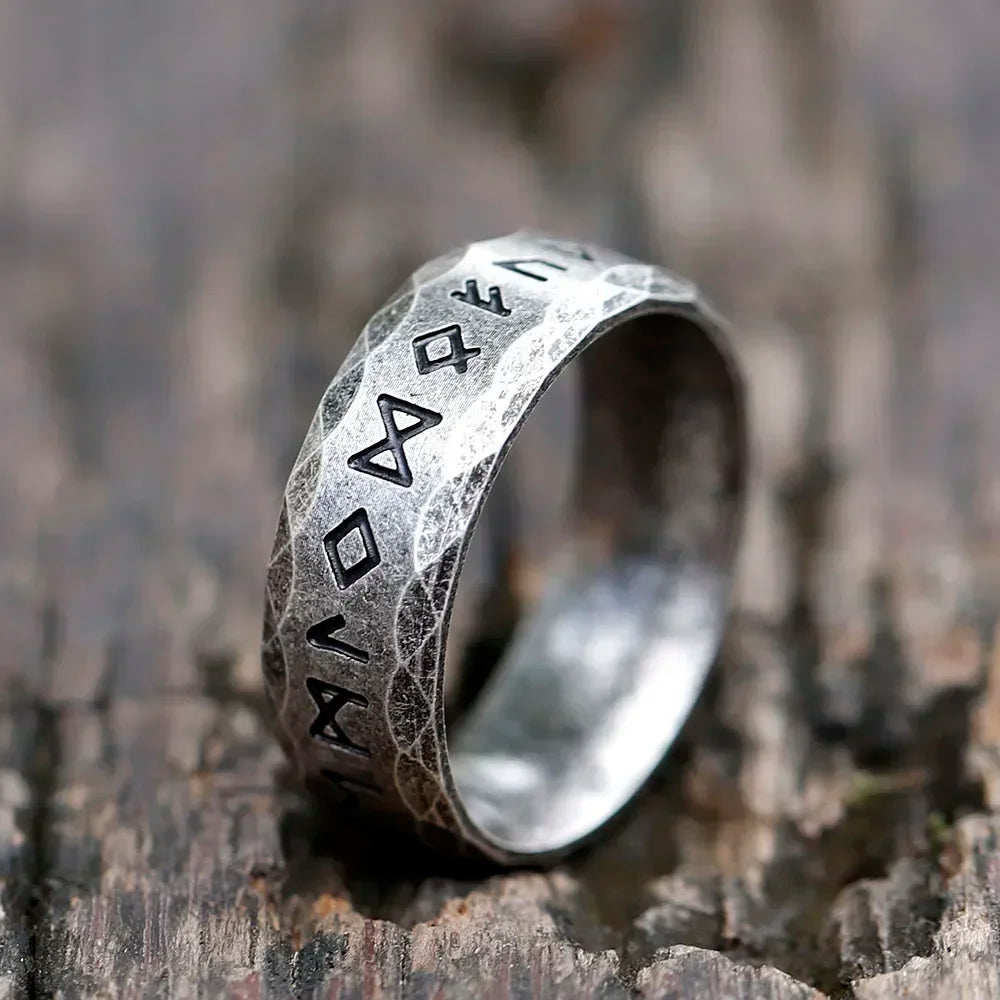 Viking Runes Celtic Knot Ring — Stainless Steel