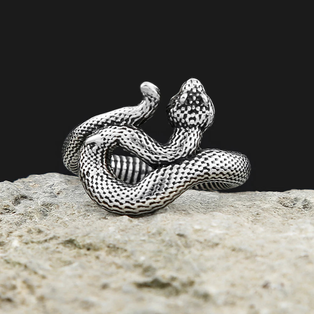 Snake Steel Ring Punk Animal Sliver Party