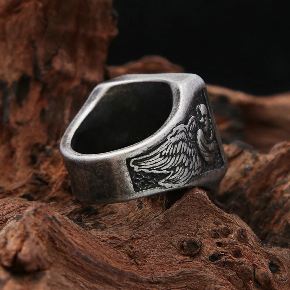 Scythe Death Skull Ring — Stainless Steel