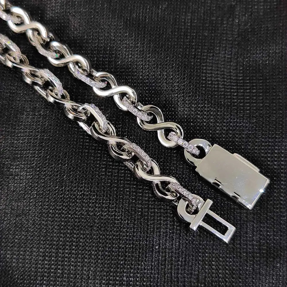 Iced Out Cuban Chain Necklace Stainless Steel 6MM