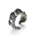 Retro Cyberpunk Gear Armor Ring For Men Antique Punk Gothic Adjustable Ring Handmade Rock Biker Accessories Man Jewelry Gift