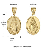 Virgin Mary Stainless Steel Pendant Necklace