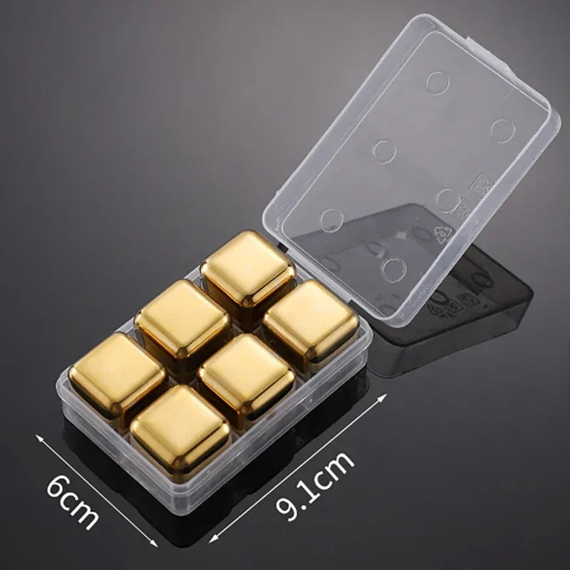 Reusable Whiskey Stones Stainless Steel Ice Cubes Quick-Freeze Wine Cooler Food Grade Metal Pellets Beer Cooler Bar