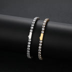NY Stainless Steel Tennis Necklaces Woman Trend Men Women Iced Out 4mm Zircon Tennis Chains Jewelry No Fade