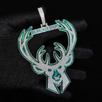 Stainless Steel Antler Pendant Necklace Name