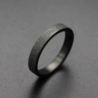3mm 5mm Woman Men's Couple Black Titanium Ring Matte Finished Finger Ring Jewelry for Male Wedding Bands Gift