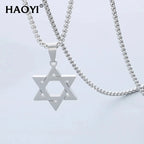 Star of David Pendant Necklace — Stainless Steel