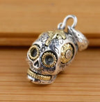 Retro Gothic Golden Cross Skull Pendant Necklace for Men Fashion Party Rock Motorcycle Riding Punk Jewelry Gift