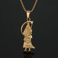 Iced Out Grim Reaper Pendant Necklace — Gold