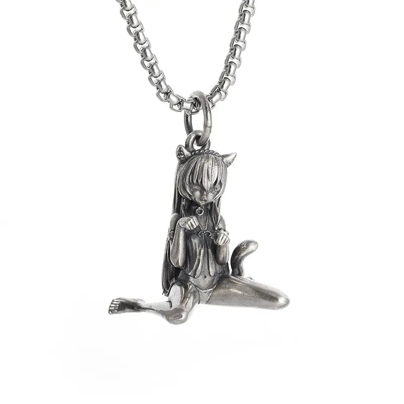 Vintage Punk Inverted Pentagram Satanic Goat Necklace Pendant for Men Unique Pagan Amulet Jewelry