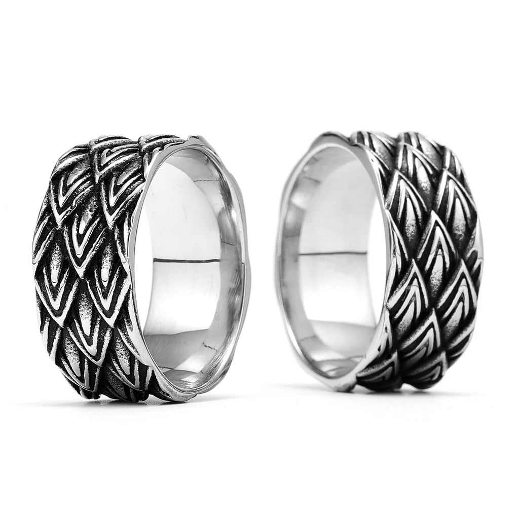 Eagle Feather Ring — Stainless Steel