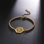 LIKGREAT Viking Vegvisir Compass Bracelet Nordic Runes Bangle Amulet Odin Scandinavian Talisman Stainless Steel Vintage Jewelry