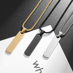 Gold Minimal Box Chain Pendant Necklace