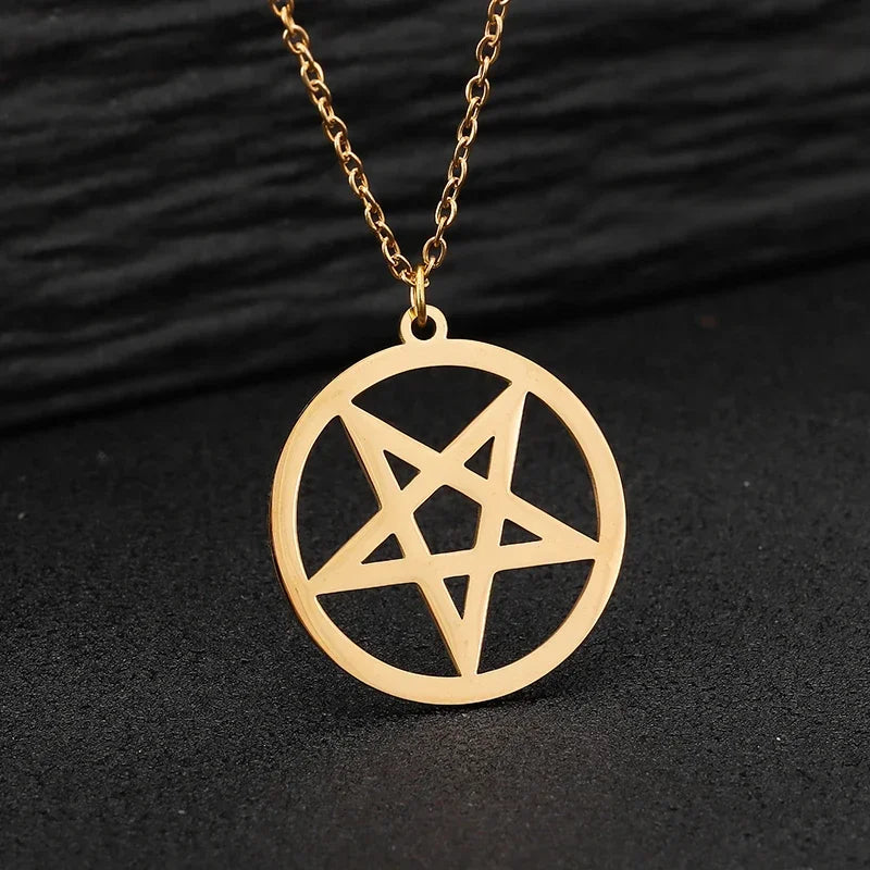 Gothic Satan Goat Stainless Steel Pendant Necklace