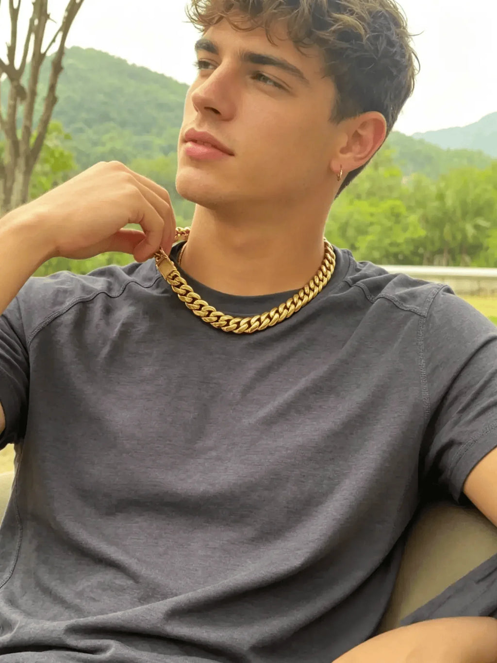 8-14mm Hip Hop Bling Iced Out 18k Gold-plated Stainless Steel Dense Cuban Miami Link Chain Necklaces for Unisex Rapper