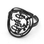 Baphomet Steel Ring Sigeal Sigil Lucifer Satan