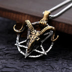 Skull Pentagram Pendant — Stainless Steel
