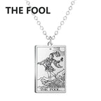 LIKGREAT Tarot Card Necklace Major Arcana Tarots Stainless Steel Necklaces Divination Jewelry Birthday Gift for Women