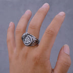 Stainless Steel Viking Valknut Ring Men's Crow Rune Amulet Punk Hip Hop Fashion Handmade Boutique Ring Jewelry Gift