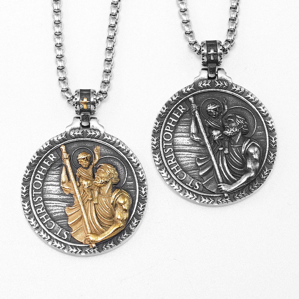 St. Christopher Pendant — Stainless Steel