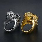 Lion Head Steel Ring 316L Animal Style Finger