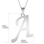 26 Letters Necklace Stainless Steel Initial Necklaces For Women Men Pendant Big Alphabet Chain On The Neck Choker