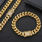 Iced Out Cuban Bracelet Stainless Steel Miami