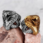 Cobra Snake Ring — Stainless Steel