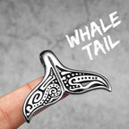 Retro Viking Whale Tail Men Necklace With Pendant Stainless Steel Jewelry For Male Women Punk Carving Accessories Gift Wholesale