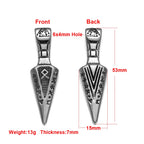 Norse Viking Rune Round Pendant Necklace — Stainless Steel