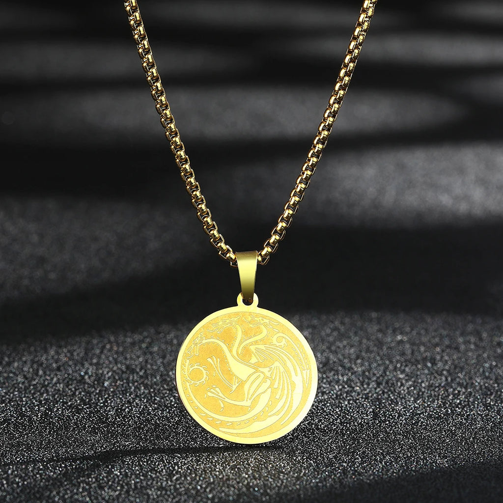 Lion of Judah Coin Pendant Necklace