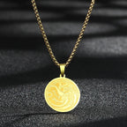 Lion of Judah Coin Pendant Necklace