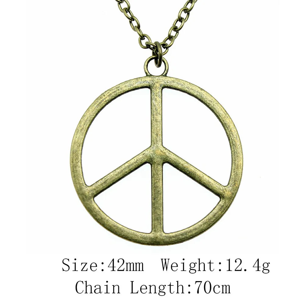 New Fashion Peace Symbol Pendants Necklace Jewelry Gift Peace Sign Peace Dove Necklace For Women
