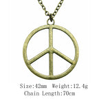 New Fashion Peace Symbol Pendants Necklace Jewelry Gift Peace Sign Peace Dove Necklace For Women
