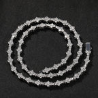 THE BLING KING Honeycomb Tennis Chain Necklace Prong Setting 5A Cubic Zirconia Choker HipHop Fashion Jewelry For Party