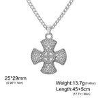 Celtic Trinity Knot Cross Pendant Necklace — Steel