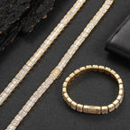 Stainless Steel Tennis Cuban Chain Necklace 8MM