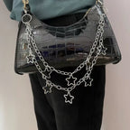 Crescent Geometric Pants Chain — Metal Bag Chain, Men & Women