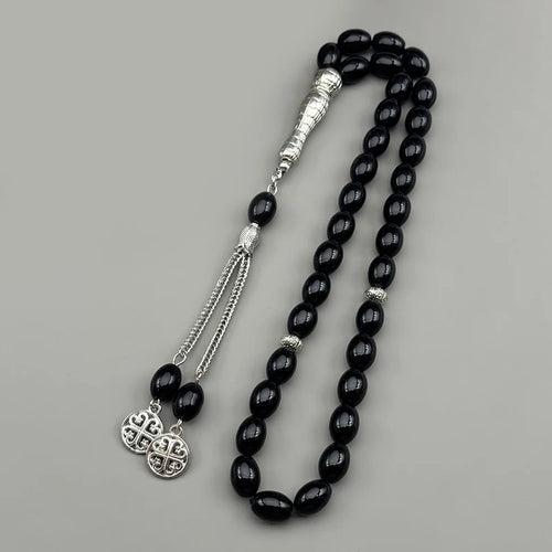 33Pcs Glass Rosary Muslim Prayer Keyring String Tassel Islamic Middle East Uae Dubai Arab Islam Car Pendant Jewelry