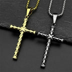 Cross Steel Pendant Christian Punk Biker