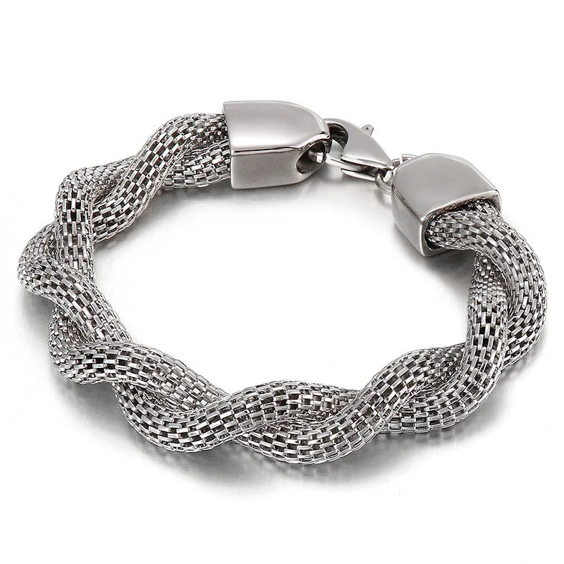 Stylish Minimalist Men's Stainless Steel Bracelet Creative Snake Bone Chain Fashion Jewelry Convention Accessories