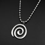 Y2K Spiral Vortex Beads Chain Choker For Women Men Stainless Steel Punk Grunge Aesthetic Art Goth Fashion Necklace