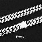 NUOYA Wholesale 12mm Stainless Steel Cuban Link Chain Bracelet High Polished Hip Hop Jewelry Gift for Men