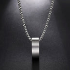 Circular Ring Pendant Necklace — Stainless Steel